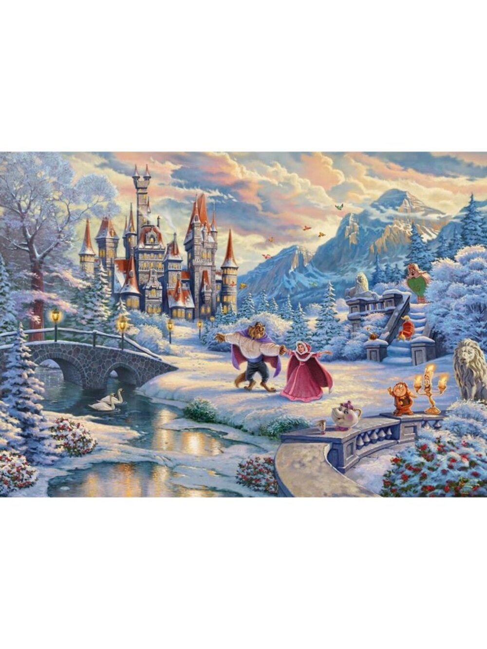 Disney Beauty & The Beast Winter Enchantment 1000pc Puzzle for Ages 12+ | Fun